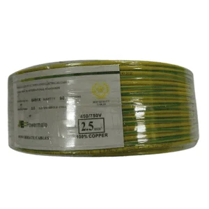 POWERMATE ELECTRIC CABLE SINGLE CORE 2.5MM 90M GREEN/YELLOW