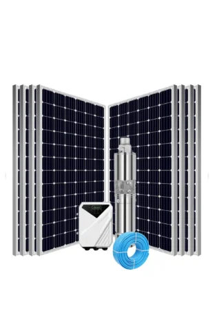 135m 6000L/Hr 4″ Solar Water Pump Kit +Panels + Cable – 4DPC6-135-110-1500DC 110V 1100W Submersible Borehole Deep Well pump with Mppt Controller Trunsun