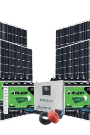 3Kw Amizar Solar Kit 3000w – Tubular Battery Hybrid Inverter – Reliable Energy Supply