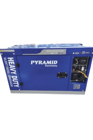 10.5Kva 1Ph Pyramid Silent Diesel Generator with ATS Blue – Air Cooled Heavy Duty Single Phase – Germany Technology