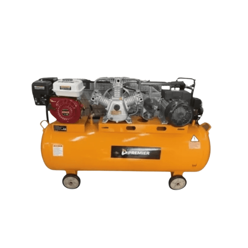 300L Two in one Air Compressor 4hp motor,7.5hp engine 3 piston 8bar 116psi pressure