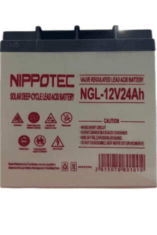24ah 12v Nippotec Solar Deep Cycle Lead Acid Battery