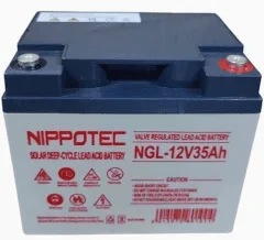 35ah 12v Nippotec Solar Deep Cycle Lead Acid Battery