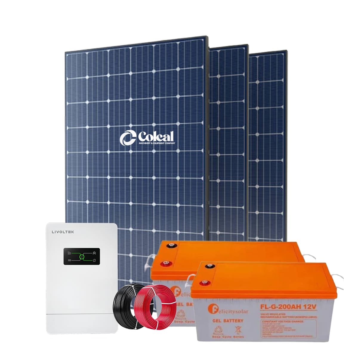 3kw 3000watts 3kva livoltek-Felicity Gel Solar System Kit - Image 2
