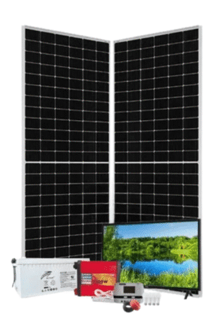 1.5Kw PWM Solar Kit 1500w - With Original Ritar Batteries + 32" LED Colour TV + 4 Free Bulbs + Power Extension