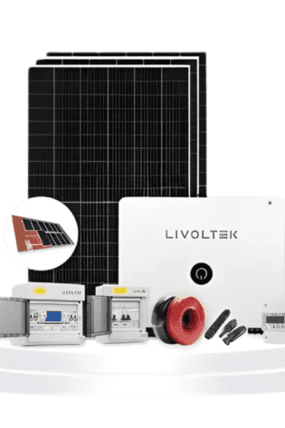 120Kw Livoltek Solar Kit - C&I On- Grid Three Phase Grid-tied Inverter with TW Solar Panel High Capacity