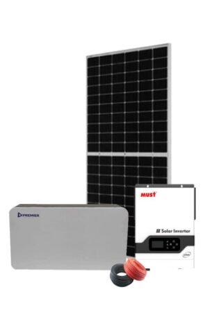 1Kw 1000watts 12v Must Premier Lithium Solar Kit