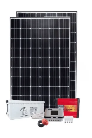 1Kw PWM Solar Kit 1000w - With Original Ritar Batteries + 4 Free Bulbs + Power Extension