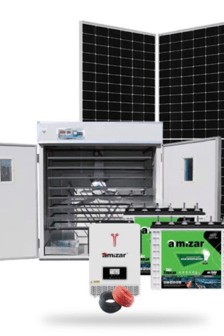 2112 Eggs Incubator + 3Kw Amizar Solar Kit 3000w - Tubular Battery Hybrid Inverter