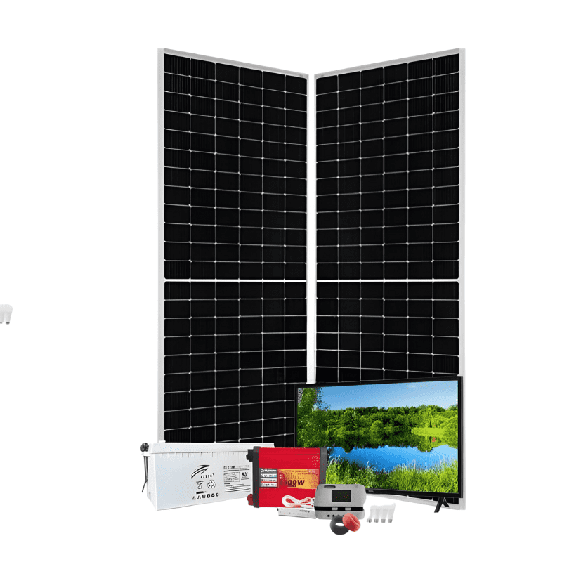 300W PWM Solar kit - With Original Ritar Batteries + 32" Colour TV + 4 Free Bulbs + Power Extension