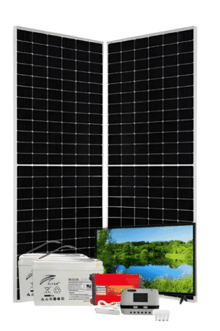 300w PWM Solar Kit - With Original Ritar Batteries + 4 Free Bulbs + Power Extension