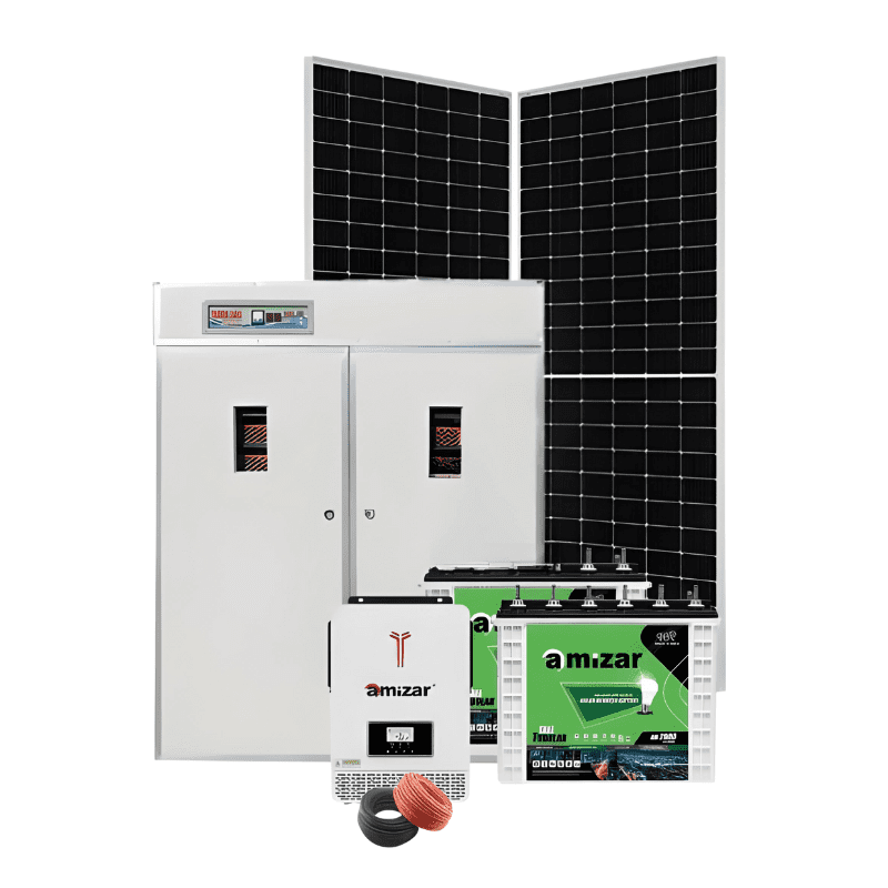 3168 Eggs Incubator + 3Kw Amizar Solar Kit 3000w - Tubular Battery Hybrid Inverter