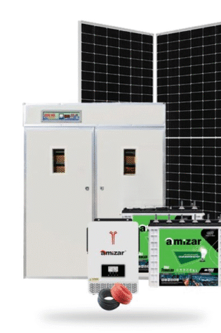 3580 Eggs Incubator + 3Kw Amizar Solar Kit 3000w - Tubular Battery Hybrid Inverter