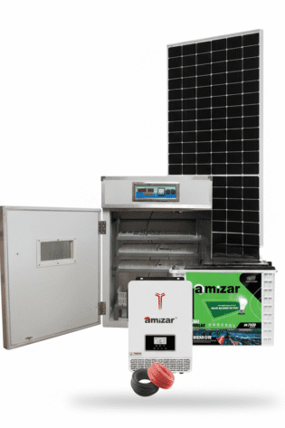 352 Eggs Incubator + 1Kw Amizar Solar Kit 1000w - Tubular Battery Hybrid Inverter