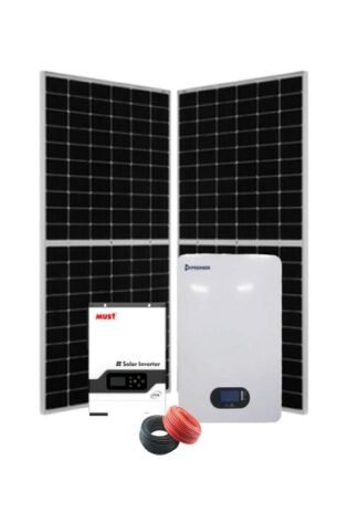 3Kw 24v Lithium Solar Kit - Lithium Battery Must Hybrid Jinko Panels