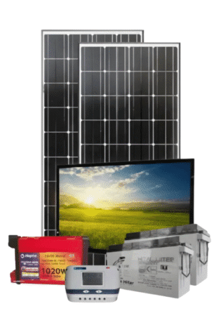 3Kw PWM Solar Kit 3000w - 43" Smart Colour TV + Original Ritar Batteries + 4 Free Bulbs + Power Extension