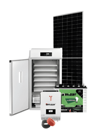 528 Eggs Incubator + 1Kw Amizar Solar Kit 1000w - Tubular Battery Hybrid Inverter