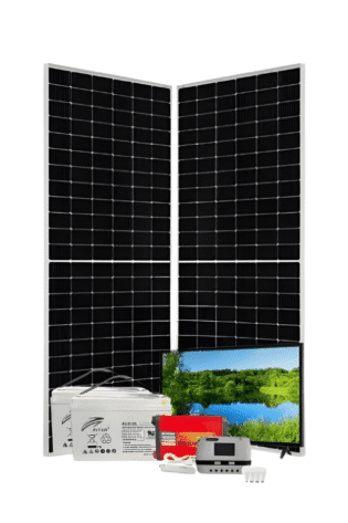 600w PWM Solar kit - With Original Ritar Batteries + 22" LED Colour TV + 4 Free Bulbs + Power Extension