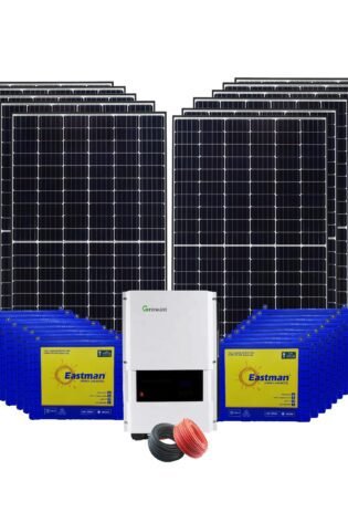 Growatt 12kva Solar Power System Kit with Jinko Panels Eastman Tubular Batteries