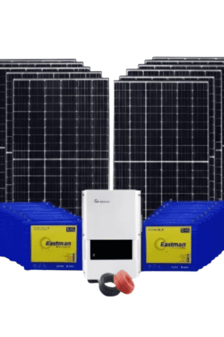 Growatt 12kva Solar Power System Kit with Jinko Panels Eastman Tubular Batteries
