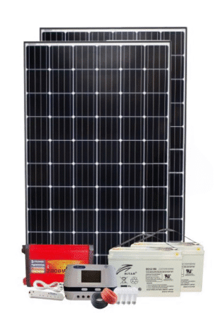 600w PWM Solar Kit - With Original Ritar Batteries + 4 Free Bulbs + Power Extension