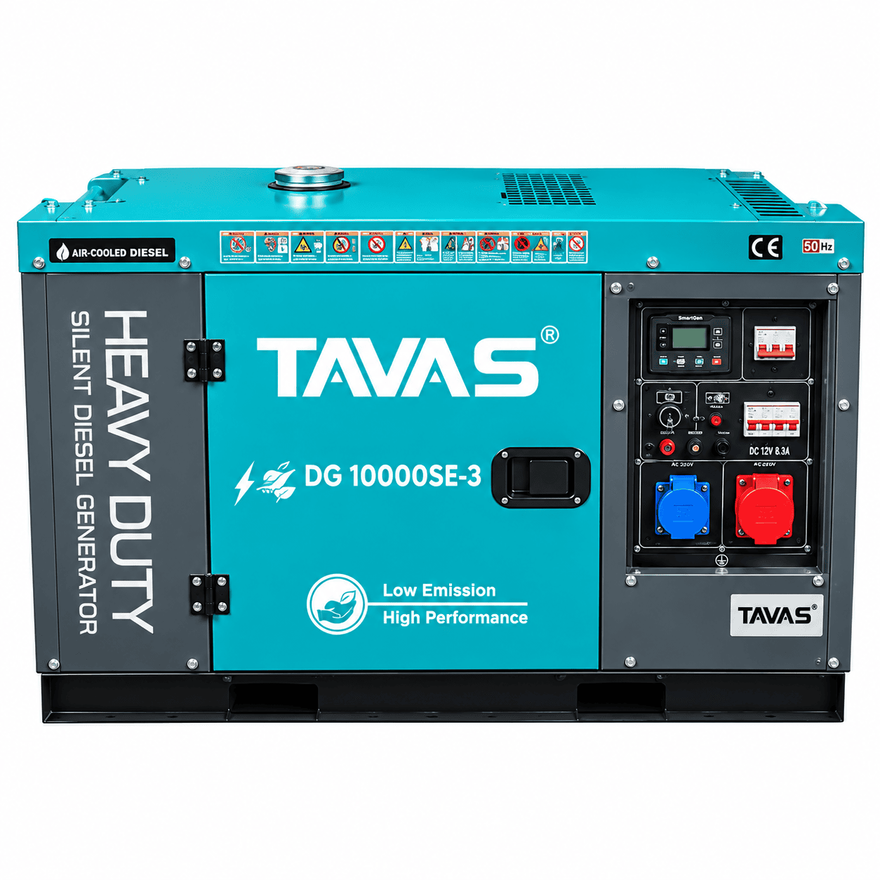 10KVA / 8KW TAVAS (Single Phase) Diesel Silent Generator With ATS DG10000SEATS