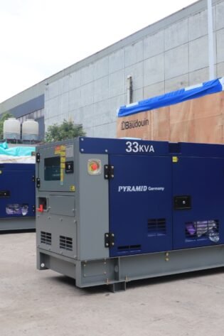 33KVA Pyramid Germany Diesel Generator – Water-Cooled, 4-Cylinder, Super Silent with ATS