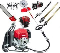4-Stroke Brush Cutter – Backpack Included, 7 Attachments