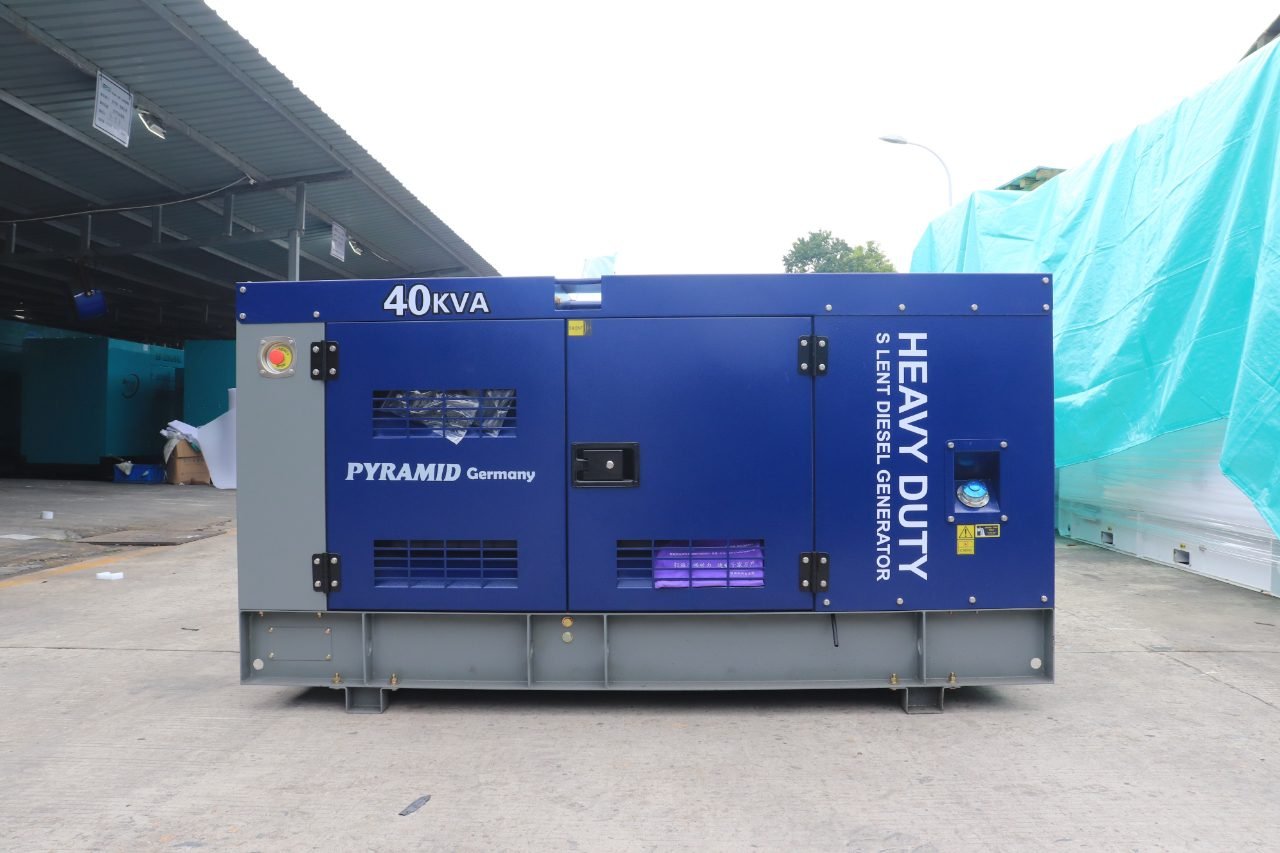 40 KVA Pyramid Germany Diesel Generator – Water-Cooled, 4-Cylinder, Super Silent with ATS