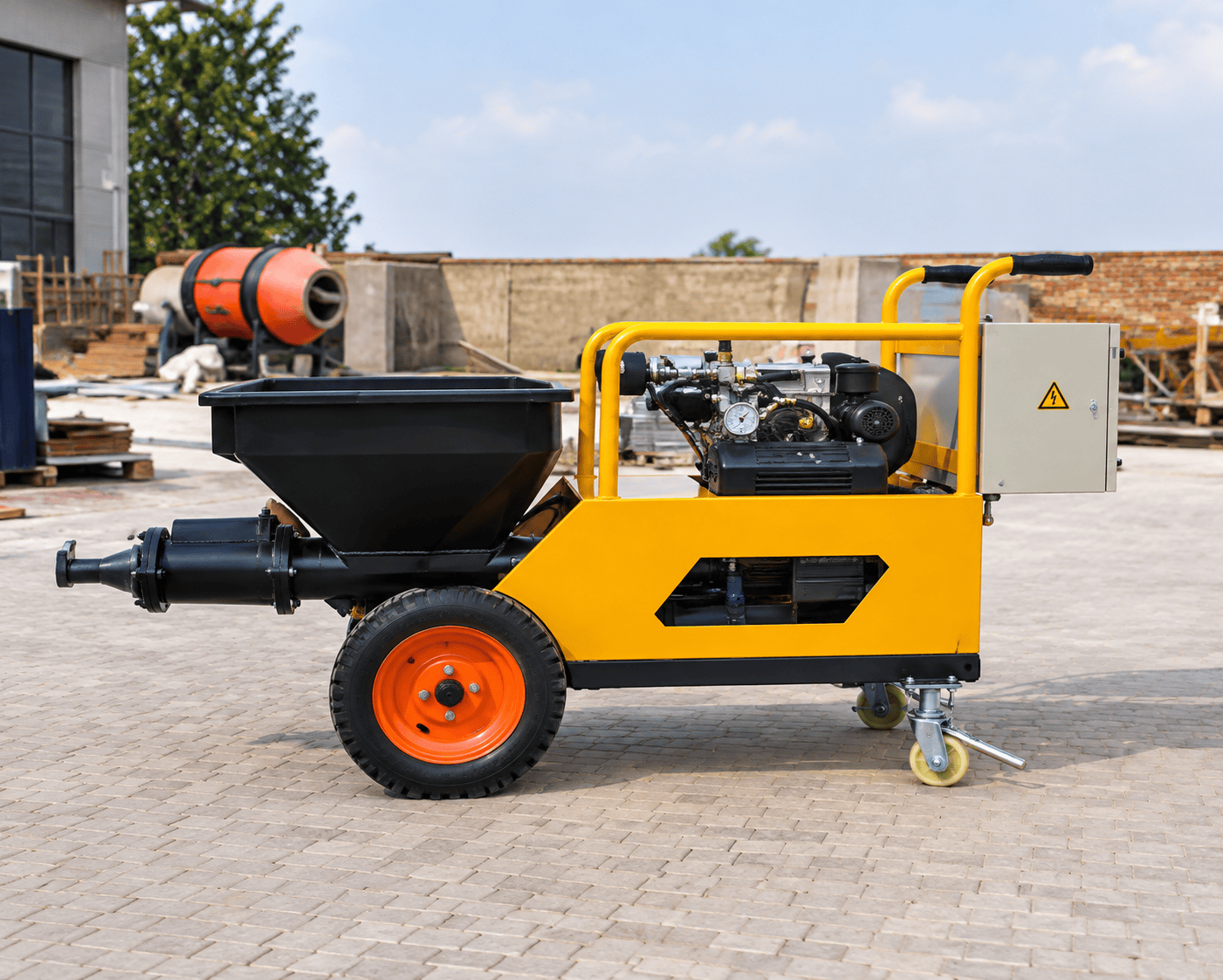 5.5HP Electric Plaster Machine – 1PH, 15m Vertical, 35m Horizontal
