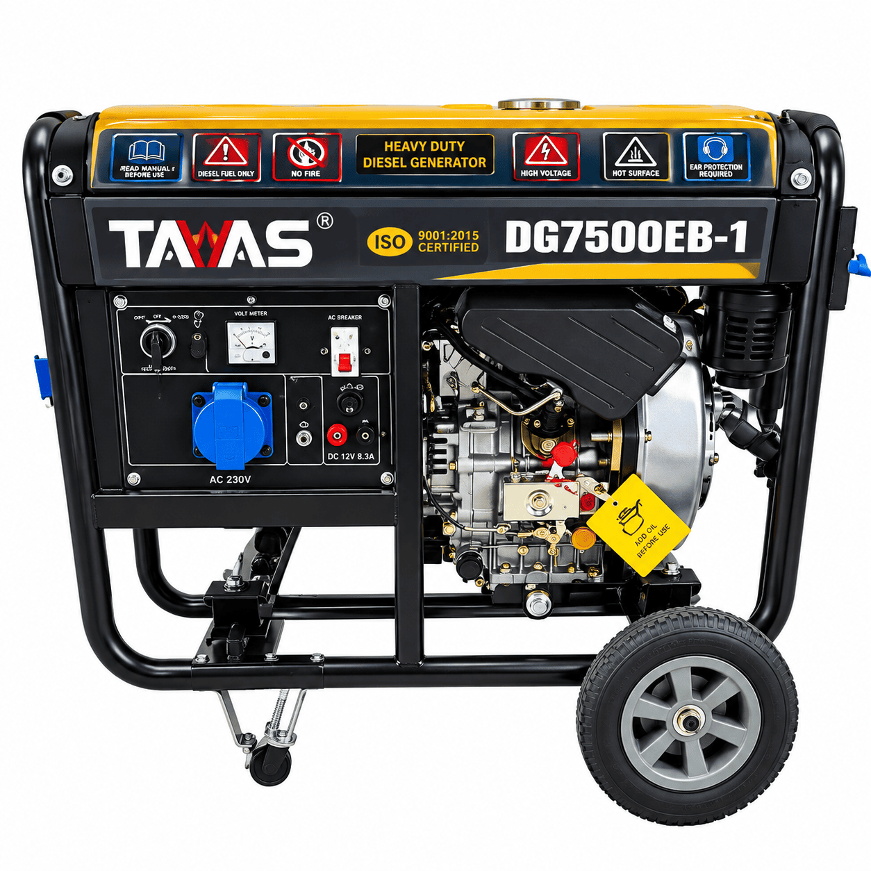 8.1kva / 6.5kw Tavas Diesel Generator DG7500EB-1