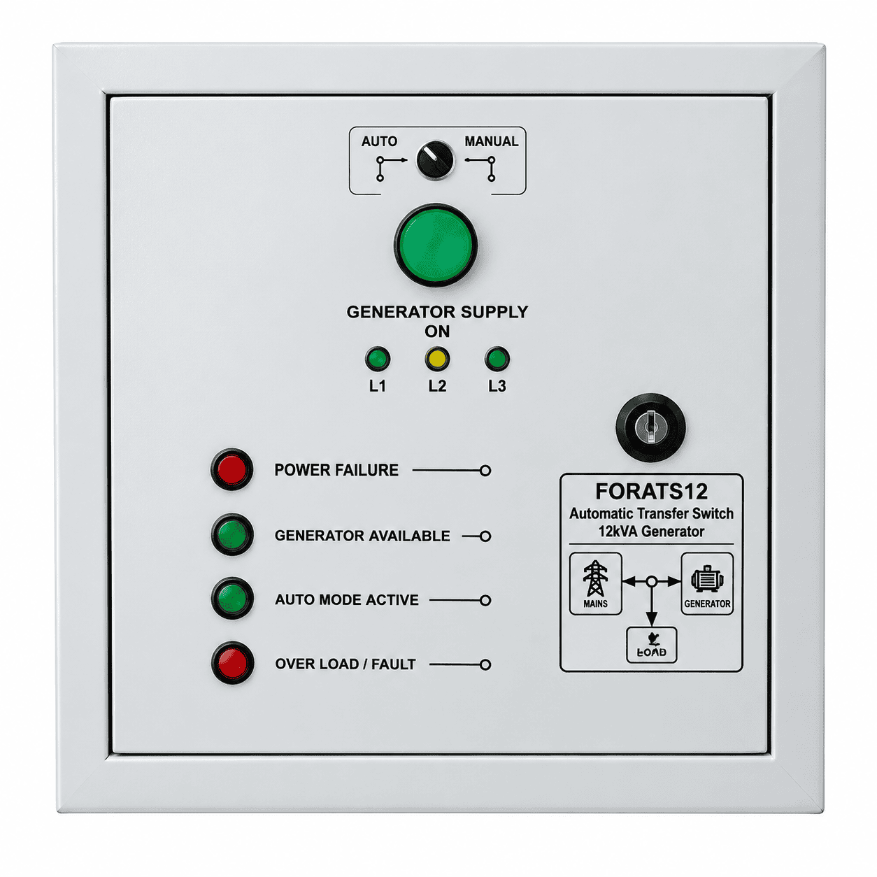 ATS12 Automatic Transfer Switch – 12kVA Generator