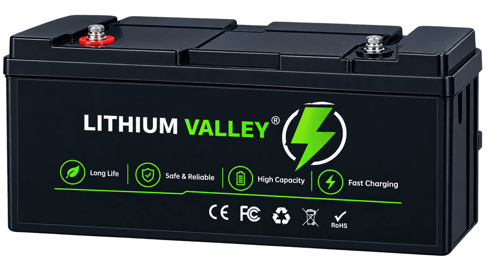 2.56KWH LITHIUM VALLEY 25.6V 100AH LIFEPO4 BATTERY -25.6V 100AH LEAD ACID REPLACEMENT