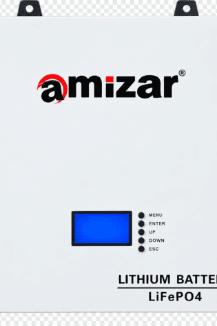 2.56KWH Amizar 24V 200Ah LiFePO4 Smart Solar Energy Storage