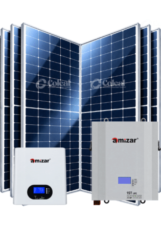 3kW (3000W) Amizar Complete Solar Kit - 5.12kWh 25.6V 200Ah Lithium-ion Battery
