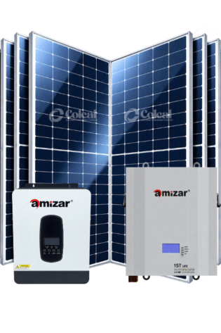 6.2kW (6200W) Amizar Complete Solar Kit - 10.24kWh 51.2V 200Ah Lithium-ion Battery