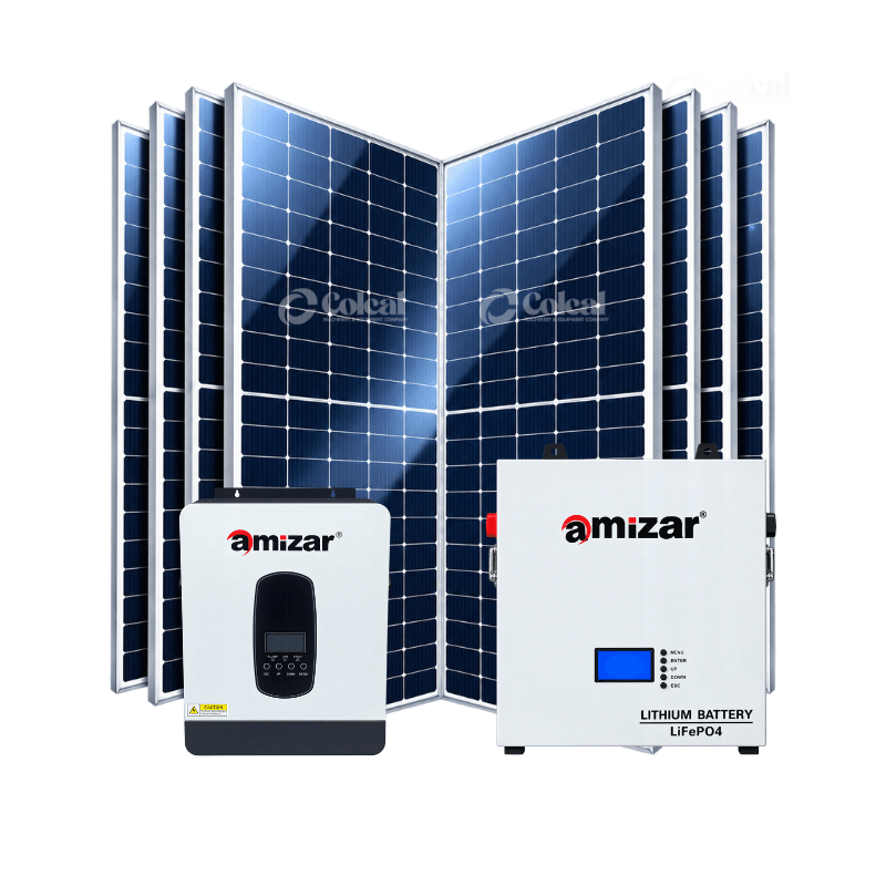 8.2kW (8200W) Amizar Complete Solar Kit - 10.24kWh 51.2V 200Ah Lithium-ion Battery