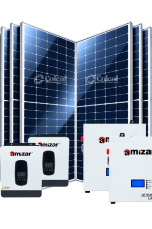 20kW (20000W) Amizar Complete Solar Kit - 20.48kWh Lithium-ion Battery