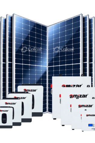 40kW (40000W) Amizar Complete Solar Kit - 40.96kWh Lithium-ion Battery
