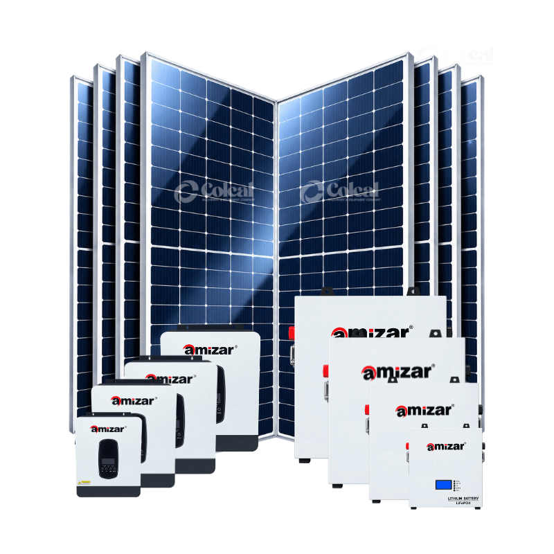 40kW (40000W) Amizar Complete Solar Kit - 40.96kWh Lithium-ion Battery