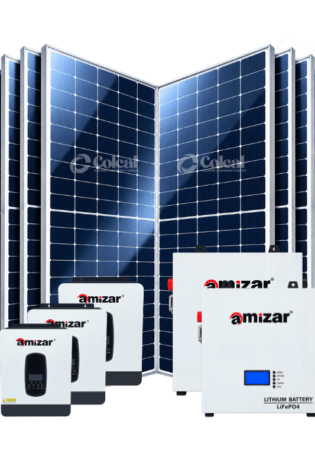 30kW (30000W) Amizar Complete Solar Kit - 30.72kWh Lithium-ion Battery