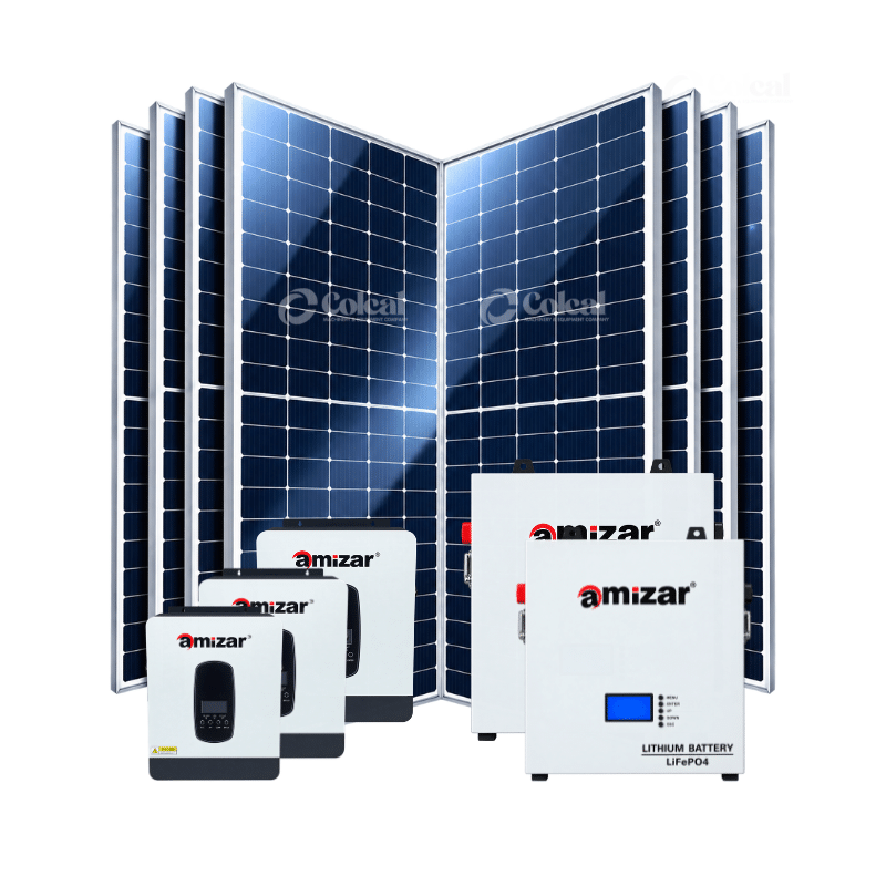 30kW (30000W) Amizar Complete Solar Kit - 30.72kWh Lithium-ion Battery