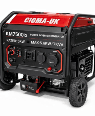 7KVA / 5KW CIGMA-UK GASOLINE INVERTER OPEN TYPE GENERATOR Electric Start KM7500io