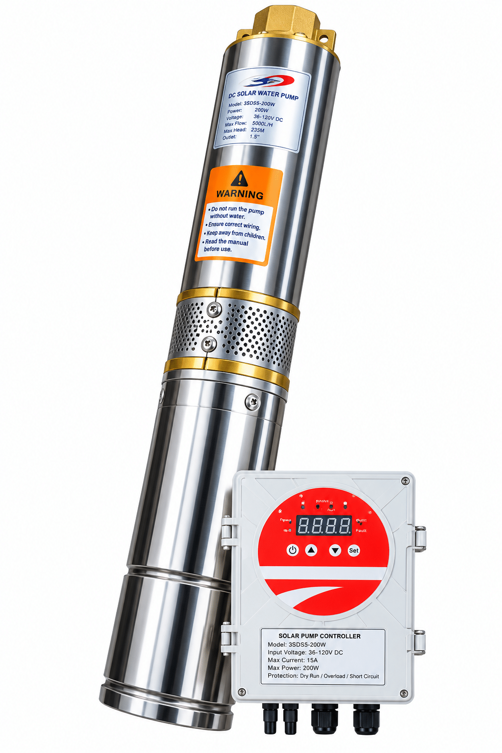 4SDS5-2200W (3HP) DC Solar Water Pump