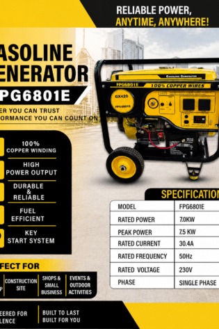7.0kWFPG6801E  Petrol Generator