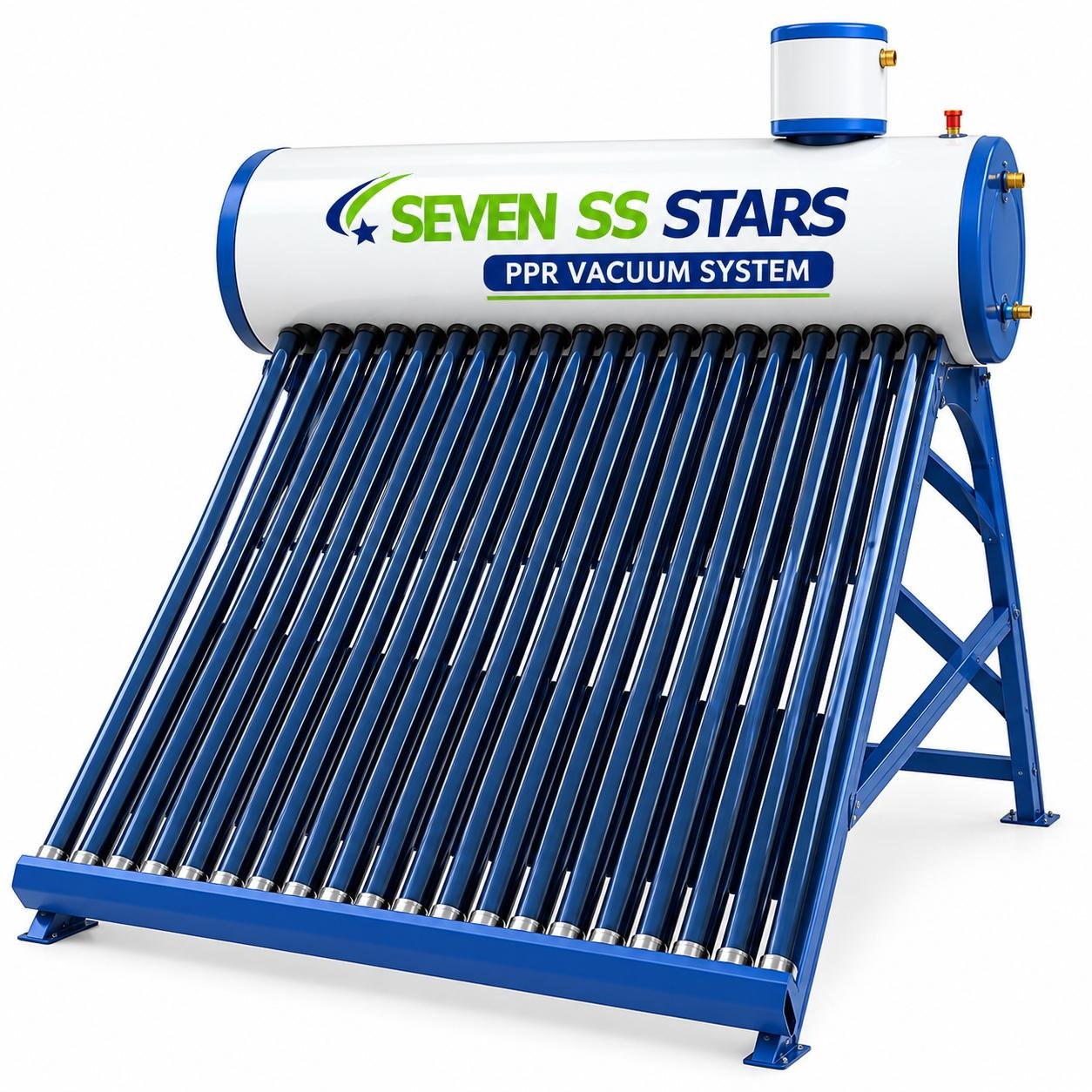 240L White Seven SS Stars PPR Vacuum System Solar Water Heater