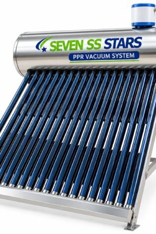 240L Stainless Steel Seven SS Stars PPR Vacuum Solar Water Heater