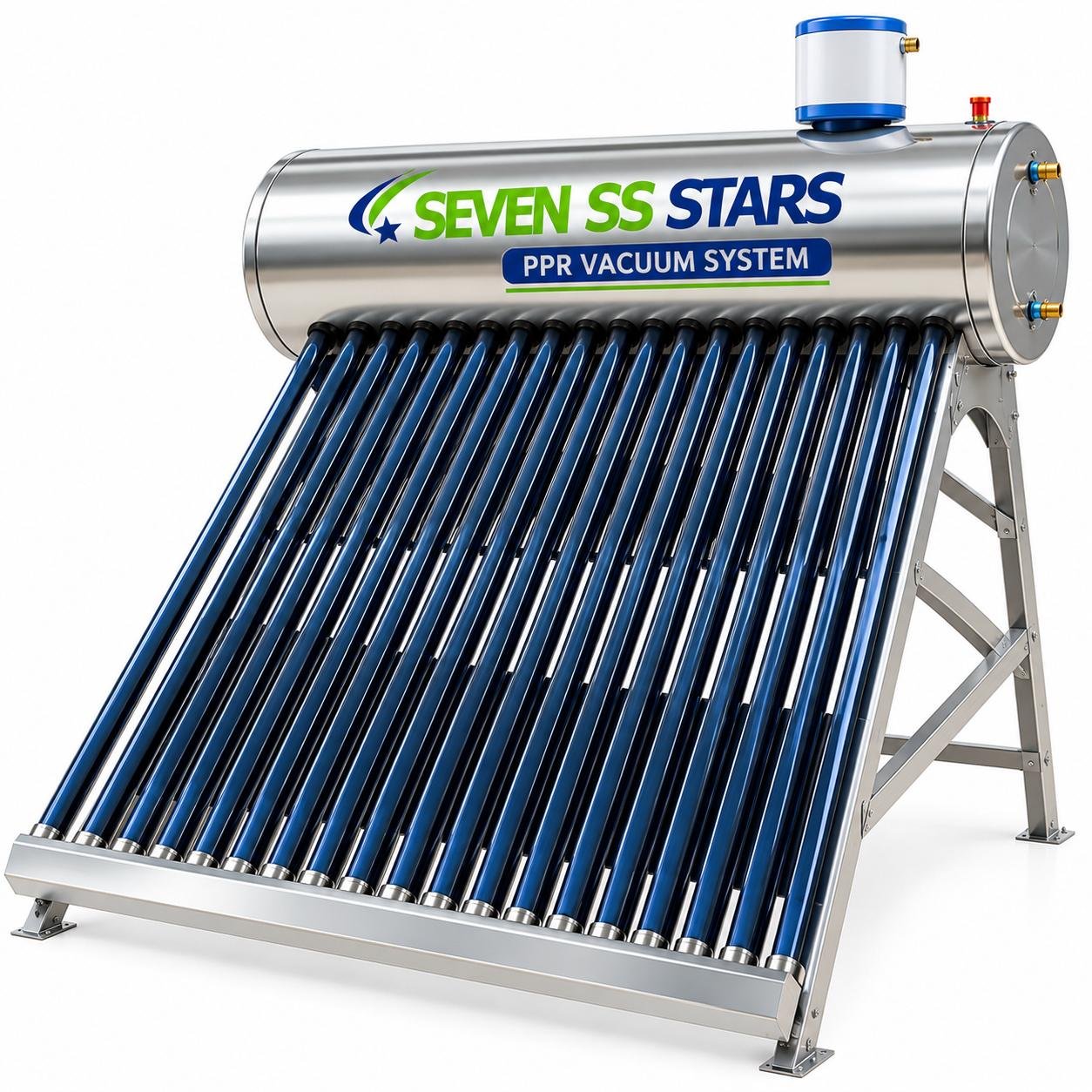 240L Stainless Steel Seven SS Stars PPR Vacuum Solar Water Heater
